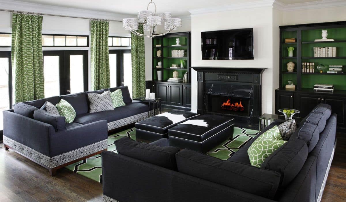 black-living-room-decor