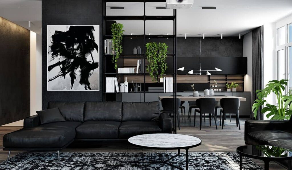 black-living-room-ideas