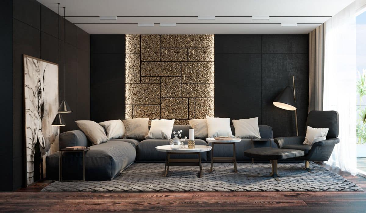 black-sofa-living-room-ideas