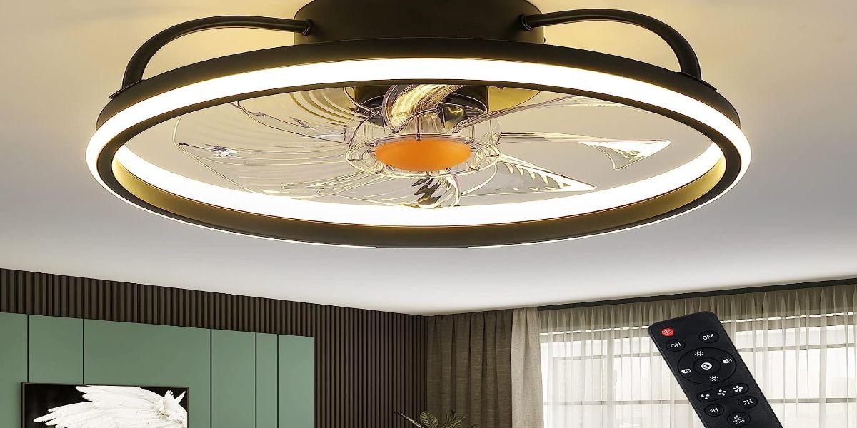 Flush Mount Ceiling Fans with Light