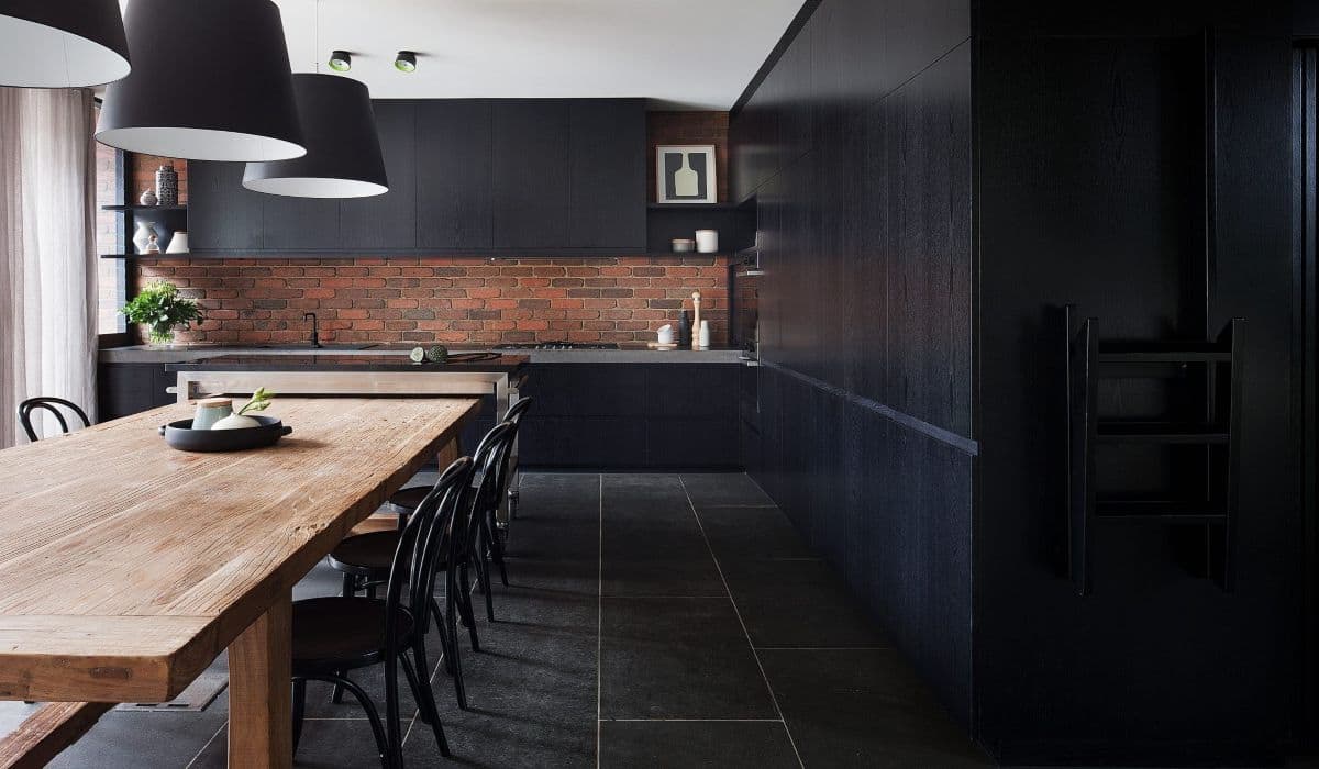 black-kitchen-flooring