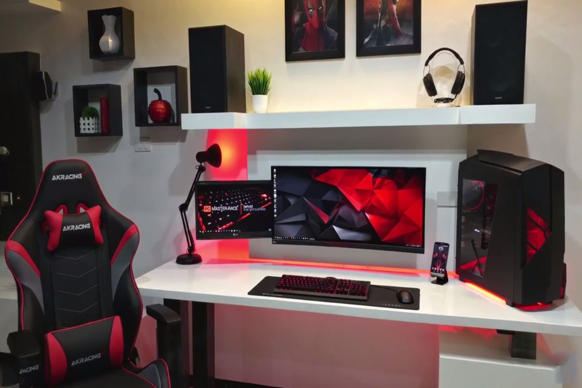 Red and Black Gaming Room Ideas
