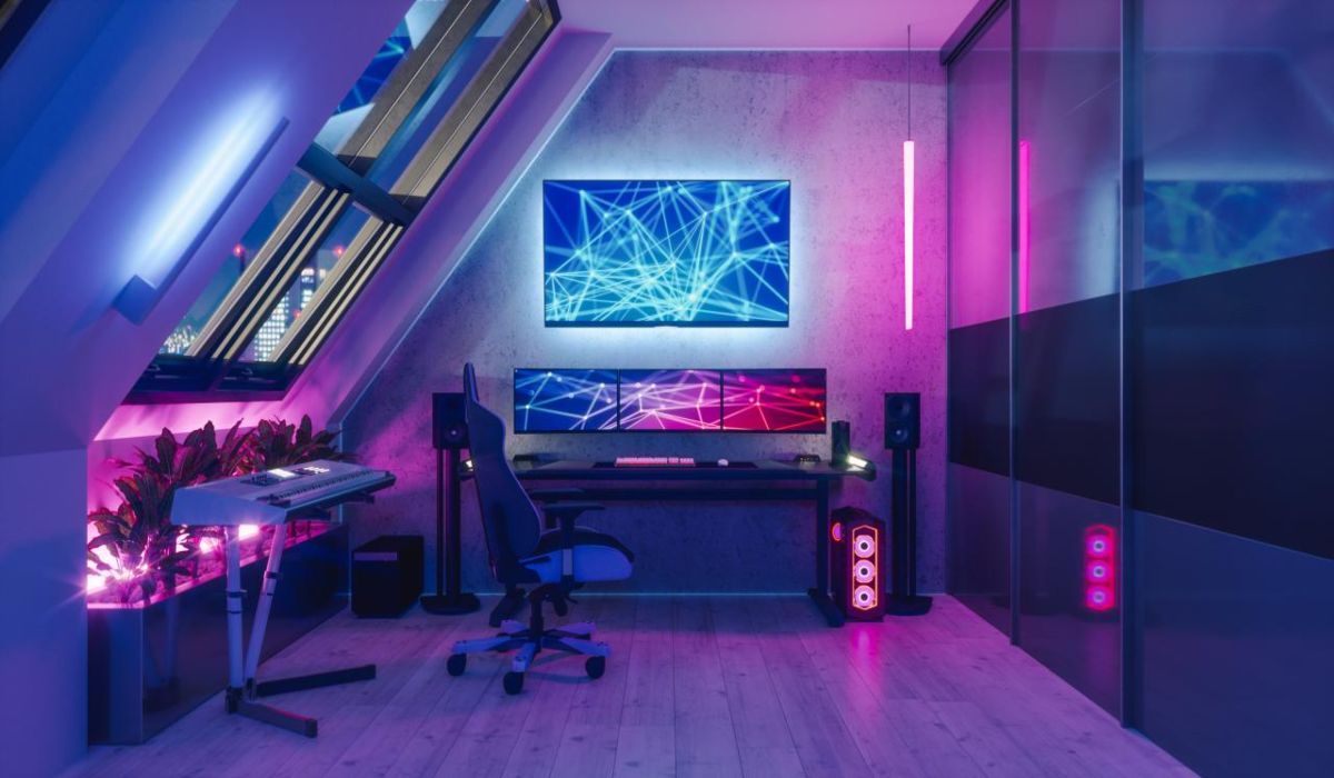 small-blue-gaming-room