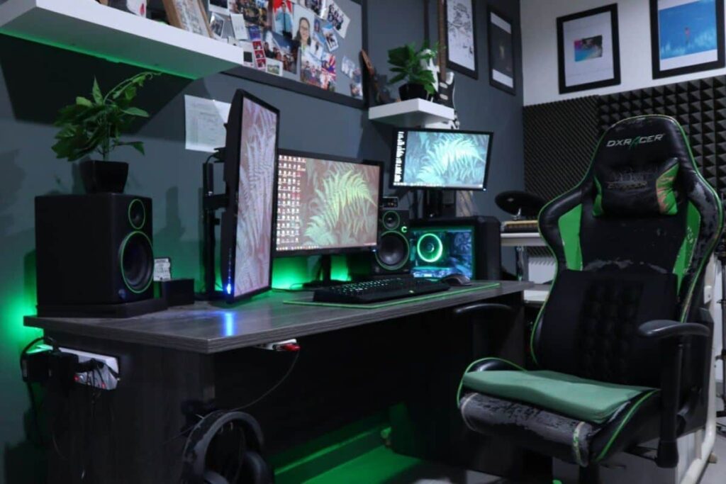 green-and-black-gaming-room-ideas
