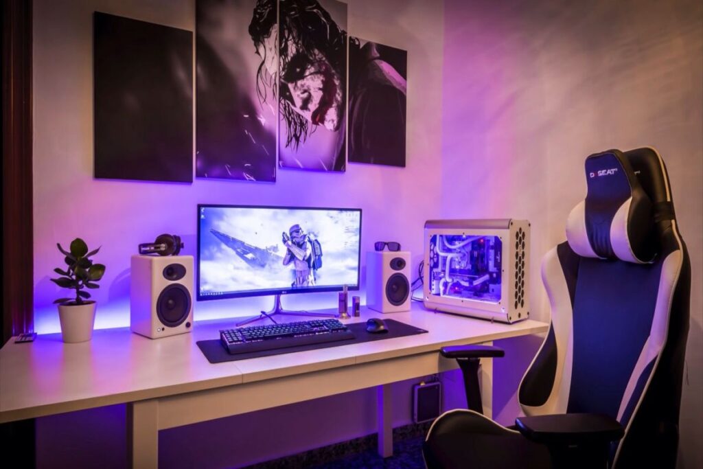 purple-and-black-gaming-room-ideas