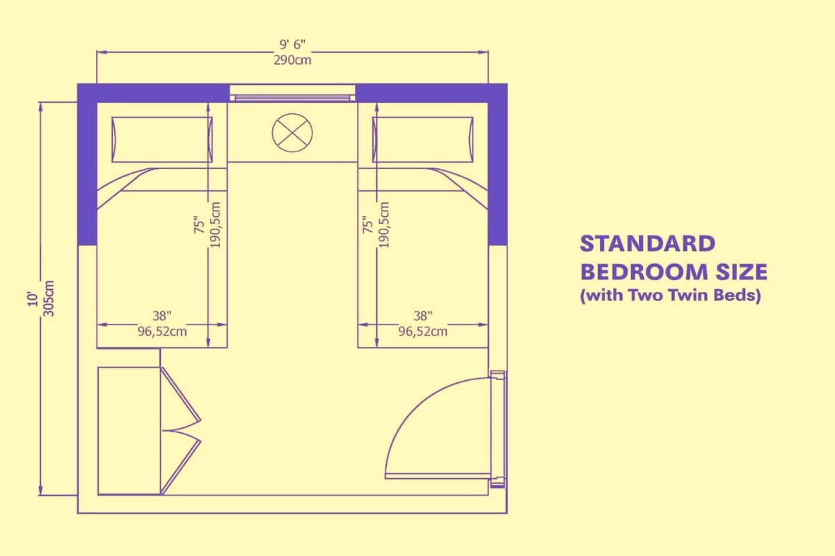 bedroom-size-with-two-twin-beds